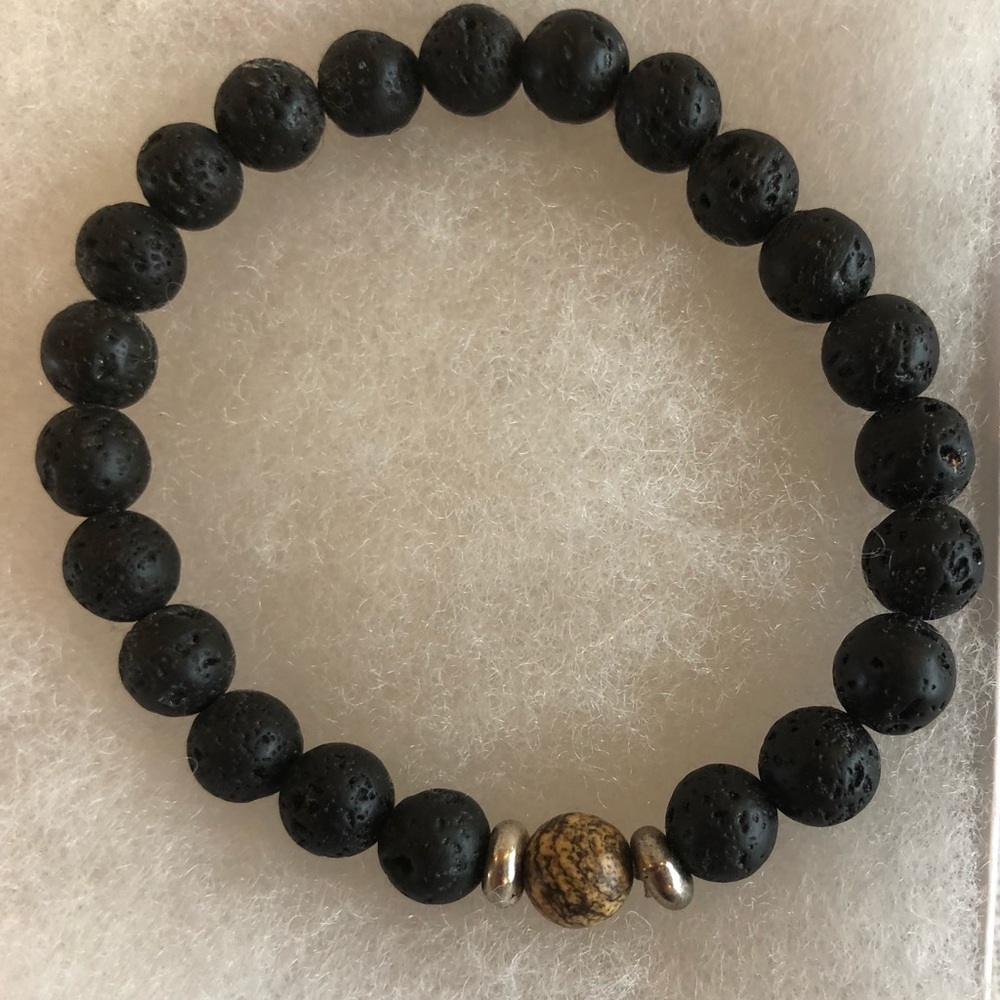 Lava bead aromatherapy bracelet.